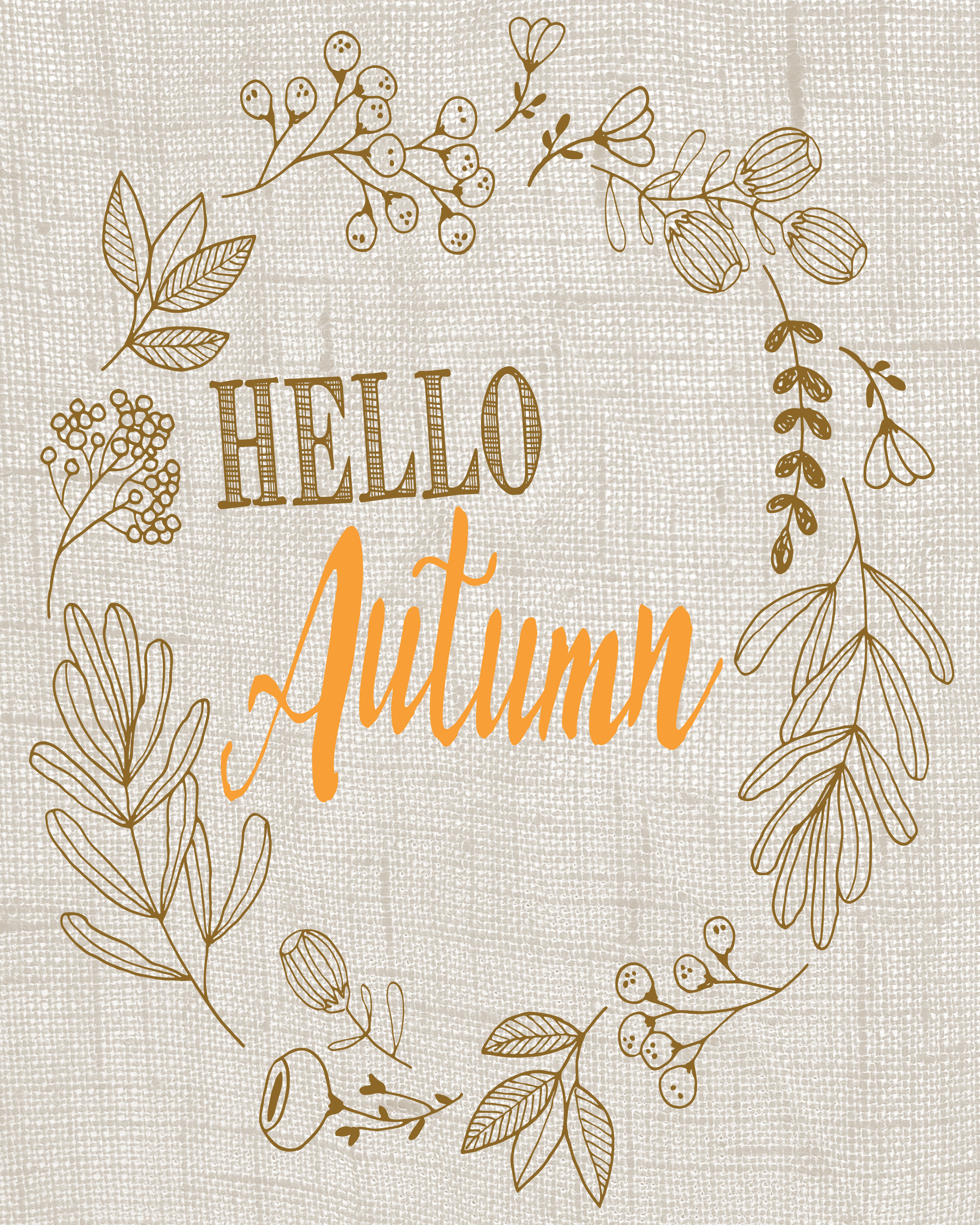 Hello Autumn 8x10 Free Printable from Rays of Bliss